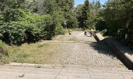 Почистват стъпалата към Паметника