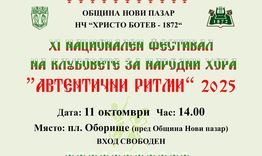 Предстои Националният фестивал „Автентични ритми” в Нови пазар