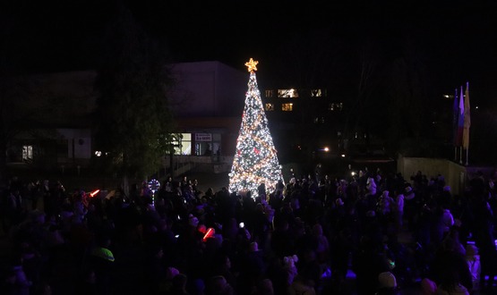 Запалиха светлините на коледната елха в Нови пазар