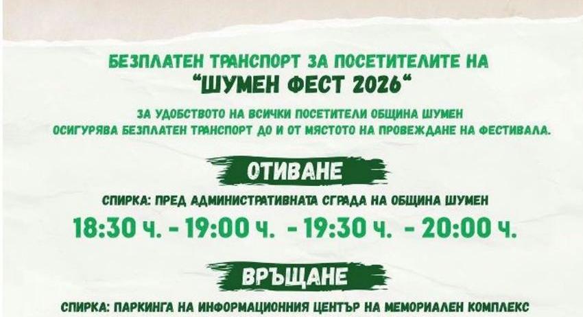 Специална организация за „Шумен фест 2026“